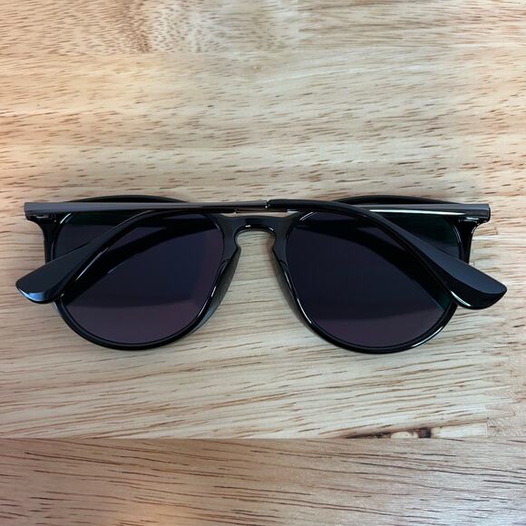 Sungait Vintage Round Black Sunglasses 1567 52-20-140 Men’s Unisex - Picture 2 of 9